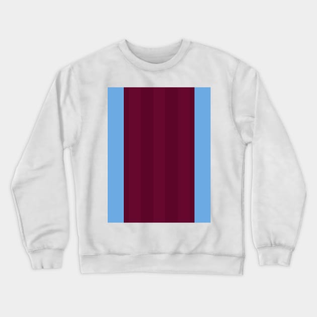 Aston Villa Retro 1984 Claret and Blue Home Crewneck Sweatshirt by Culture-Factory